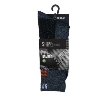 STAPP Bamboo Sokken - Grijs/Oranje